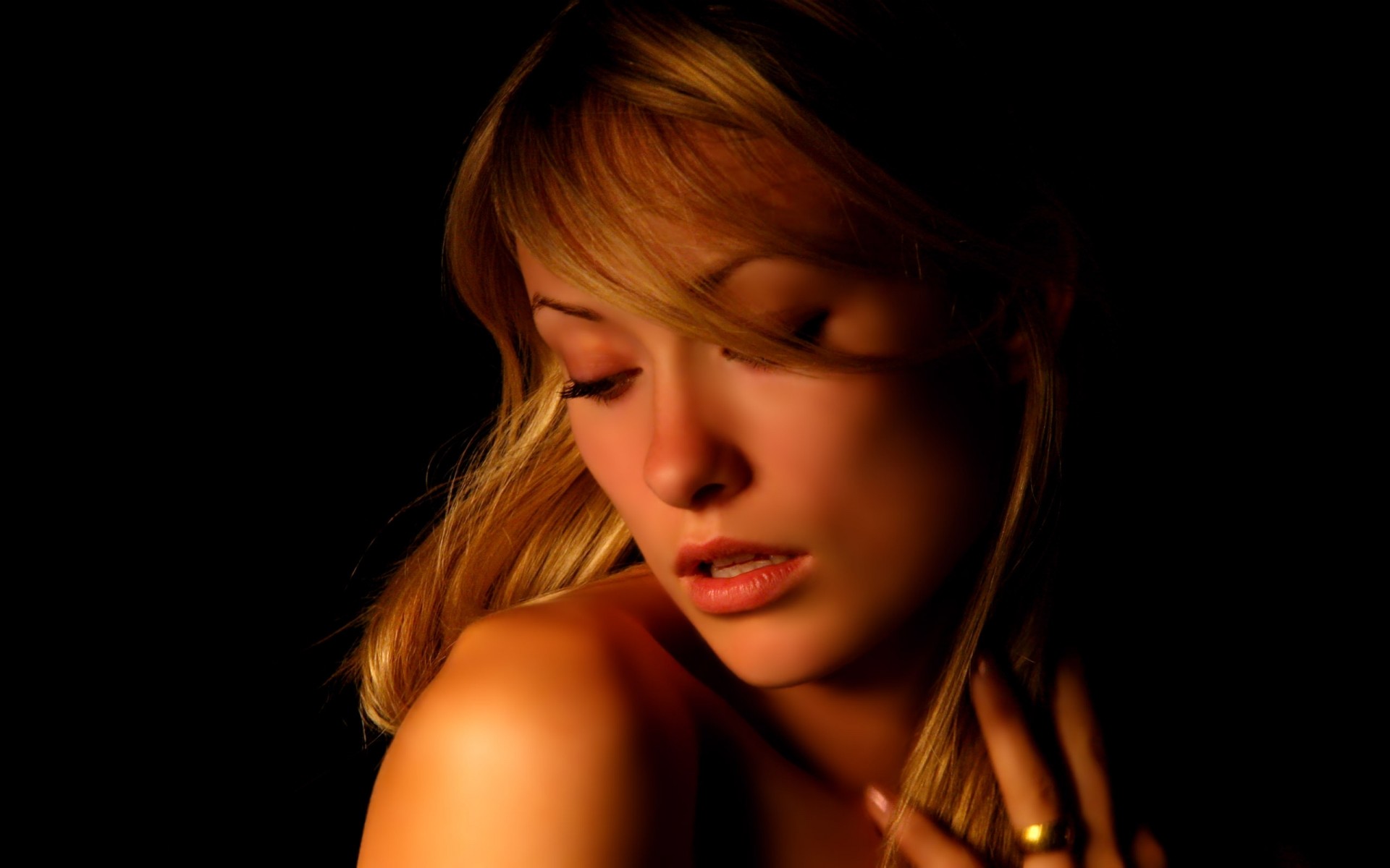 女人 肖像 女孩 时尚 性感 魅力 黑暗 漂亮 单 裸体