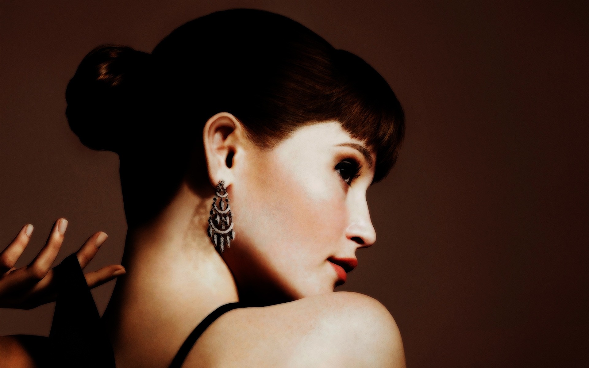 女人 肖像 女孩 时尚 模型 裸体 魅力 一个 珠宝 眼睛 成人 女演员 性感 热