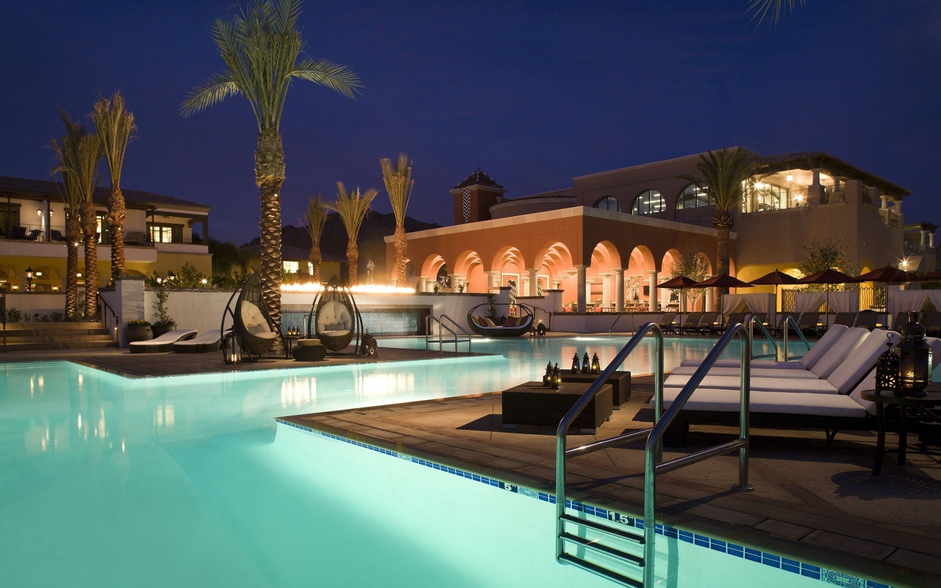 游泳池 豪华 酒店 度假村 旅游 游泳池 水 度假 游泳 别墅 放松 游泳池 放松 热带 椅子 太阳 海滩 旅游 天空 夏天 夜晚 光