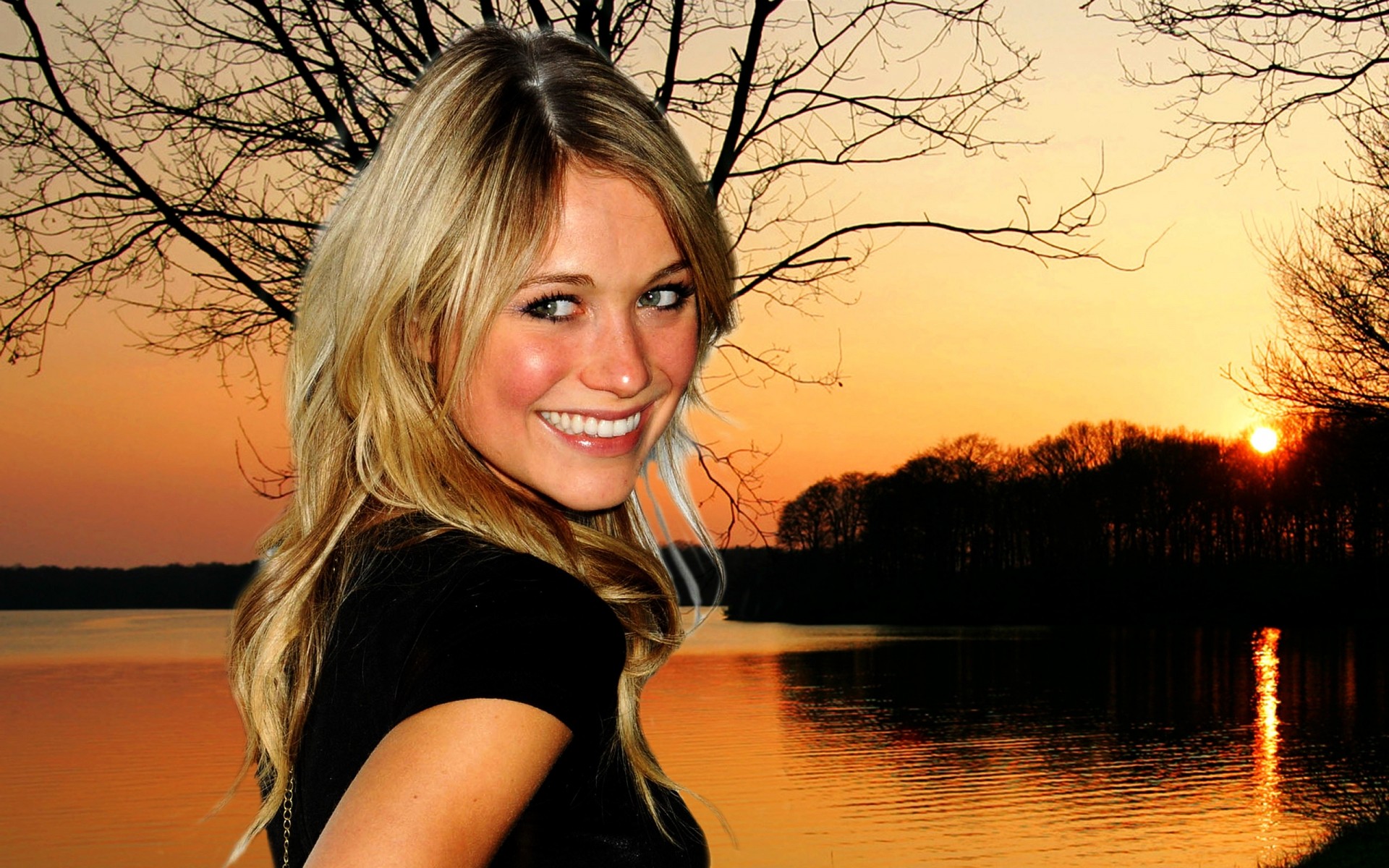 日落 自然 水 女人 秋天 湖 美丽 晚上 女孩 日出 户外 太阳 金发女郎 宝贝