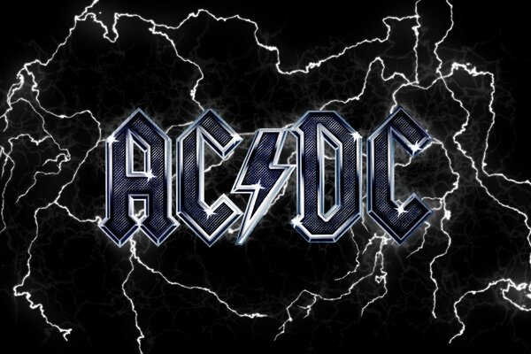 Ac/dc集团的标志与闪电
