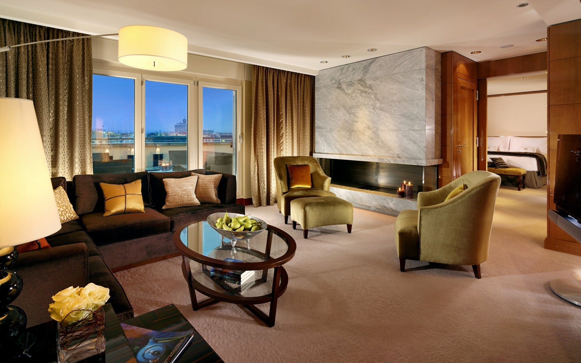 家具 房间 室内 桌子 椅子 家 地板 室内设计 窗户 座椅 地毯 卧室 沙发 现代 床 窗帘 豪华 灯 枕头 公寓 扶手椅