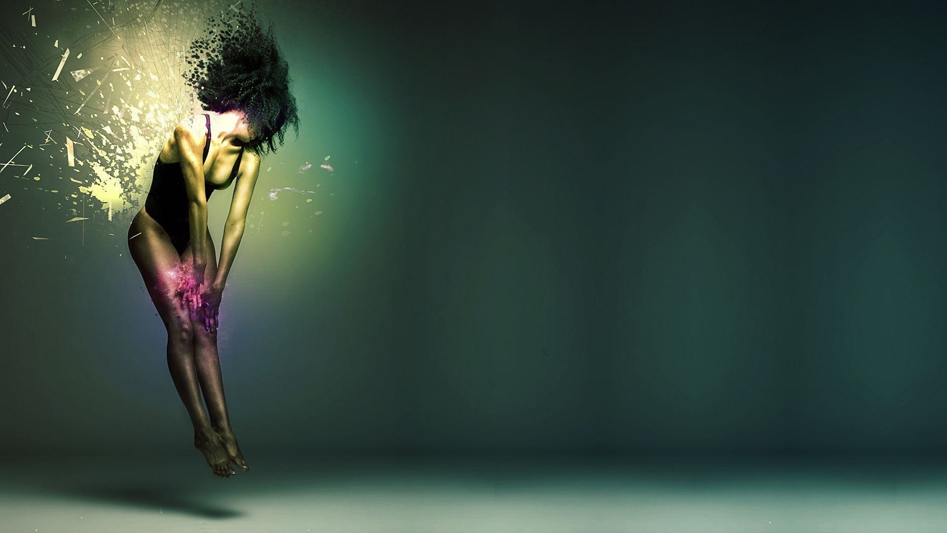 艺术 抽象 模糊 裸体 女孩 女人 肖像 黑暗 花