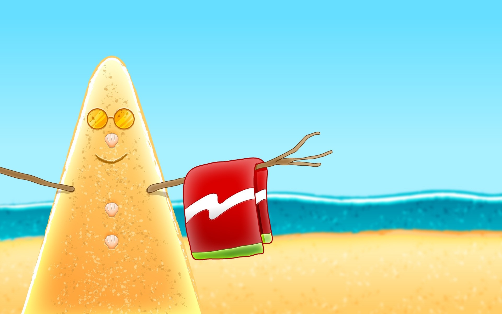 夏天 旅行 度假 天空 阳光 微笑 海滩