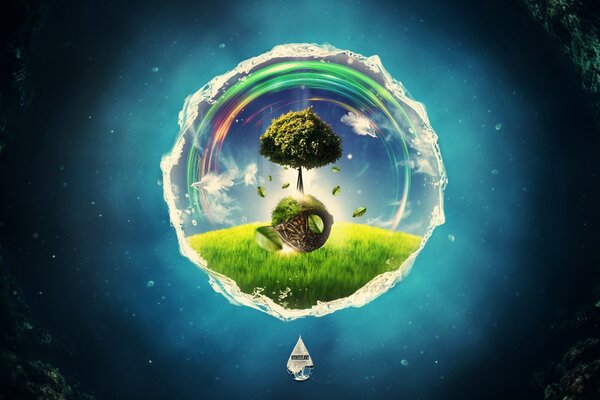 海底世界的绿色星球
