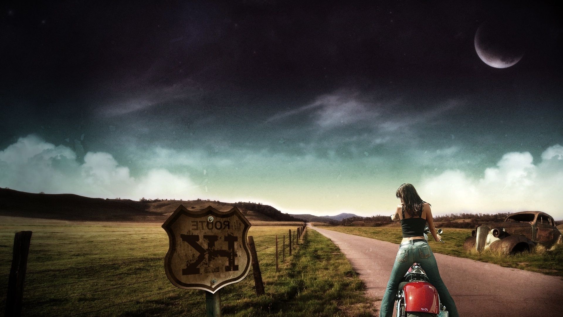 景观 日落 旅游 天空 户外 汽车 道路 日光 草 风暴 光 运输系统 黎明 耕地 农村