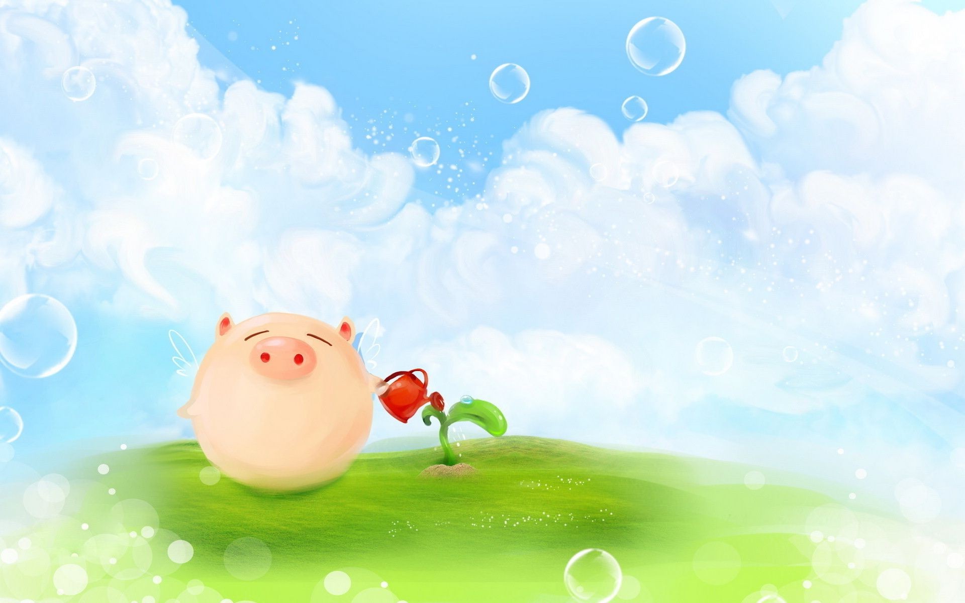 自然 夏天 桌面 天空 秋天 水 泡沫