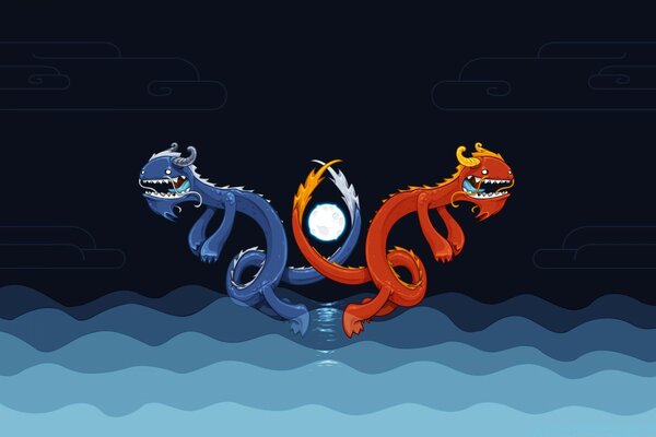 矢量图形桌面插图龙