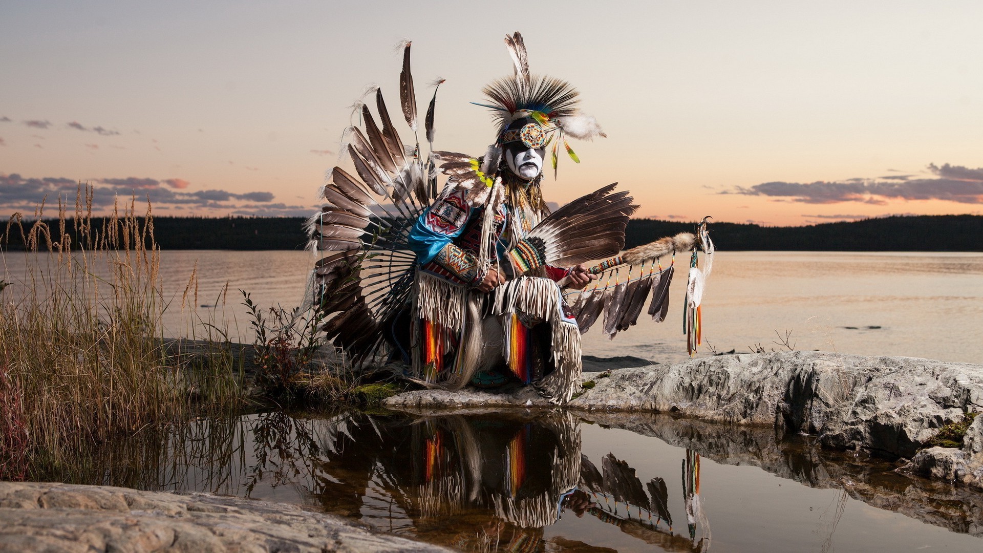 水 旅游 冬天 雪 天空 户外 湖 鸟 景观