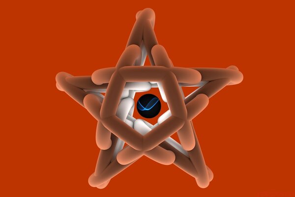 桌面3d图形中的抽象艺术