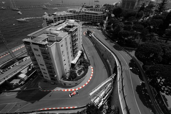 从鸟瞰f1赛道